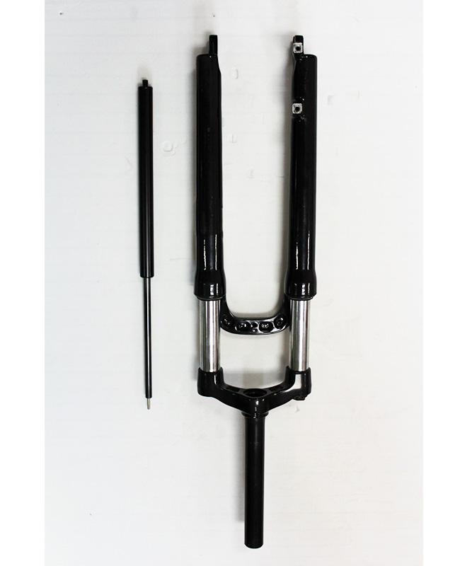 Bicycle wire-controlled gas spring front fork